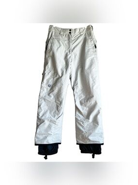 Columbia Y2K convert snow pants women medium gray pull on ski winter board nylon